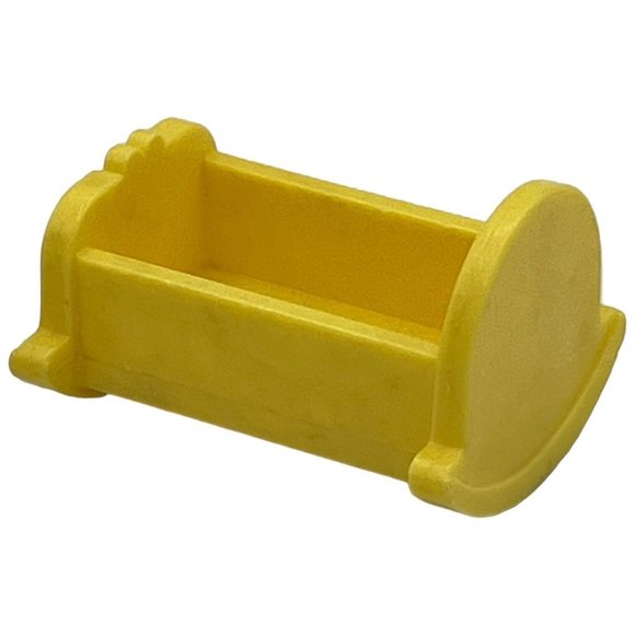 VTG Fisher Price Little People NURSERY CHANGING TABLE CRADLE Yellow 2 Pcs 1972 - Picture 5 of 7